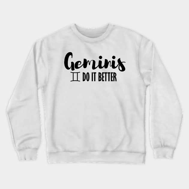 gemini zodiac sign Crewneck Sweatshirt by merysam